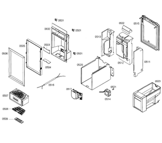 Dispenser Diagram and Parts List for T24ID80NRP 19 Thermador Freezer