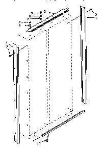Cabinet Trim Diagram and Parts List for TSS42QBW00  Thermador Refrigerator