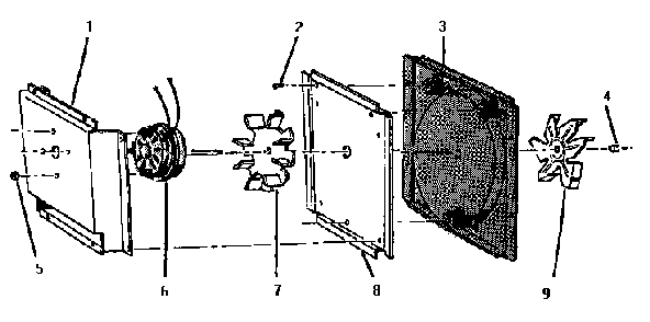 Convection Blower Diagram and Parts List for CMT231-01  Thermador Microwave