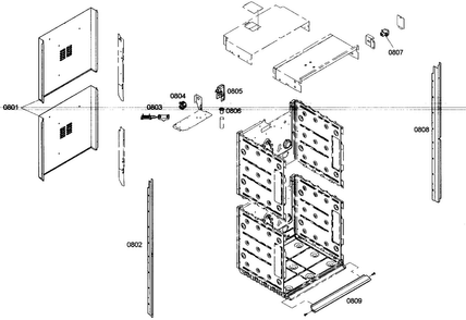 Mounting Assy Diagram and Parts List for ME272ES01  Thermador Wall Oven