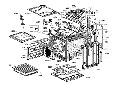 Part Location Diagram of 00984496 Bosch Oven cavity
