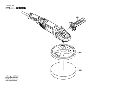 Part Location Diagram of 1619PS2204 Bosch Backing Pad