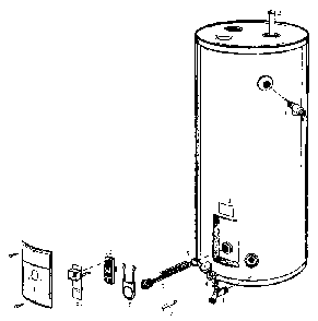 Replacement Parts Diagram and Parts List for 153315160  Kenmore Water Heater