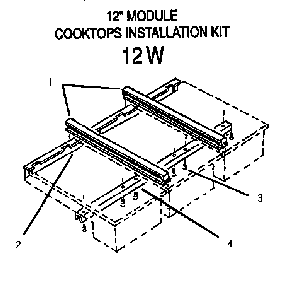 Section 1 Diagram and Parts List for GG12MW  Thermador Cooktop