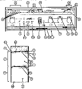 Section 1 Diagram and Parts List for CMT231E11  Thermador Microwave