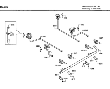 Switches Diagram and Parts List for HGS7132UC 04 Bosch Range