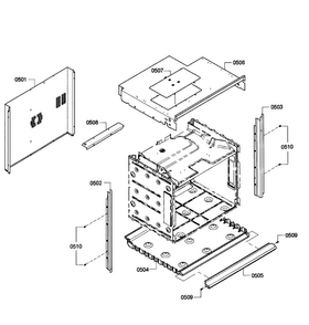 Cabinet Assy Diagram and Parts List for HBL3460UC 04 Bosch Wall Oven
