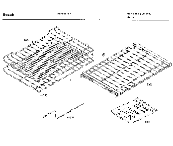 Rack Diagram and Parts List for HIIP054U 03 Bosch Range