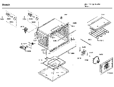 Oven Diagram and Parts List for HIIP054U 06 Bosch Range