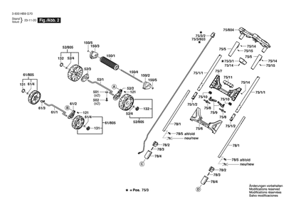 Section 2 Diagram and Parts List for 3600HB9G70  Bosch Lawn Mower