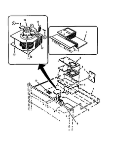 Plenum Assembly Diagram and Parts List for CT130-03  Thermador Wall Oven