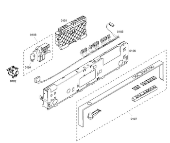 Control Panel Diagram and Parts List for SHX57C05UC 31 Bosch Dishwasher