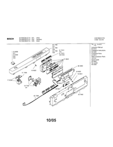 Fascia Panel Diagram and Parts List for SHY66C06UC 14 Bosch Dishwasher