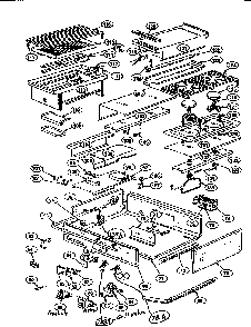 Cooktop Diagram and Parts List for PRSE366  Thermador Range