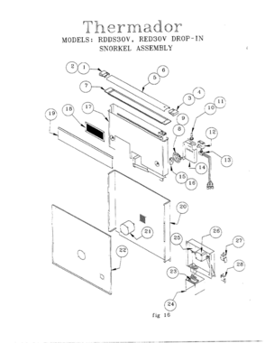 18 - RDDS30V, RED30V SNORKEL ASSY Diagram and Parts List for RDDS30  Bosch Range