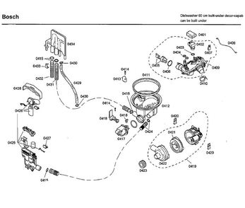 Pump Diagram and Parts List for SHE66C02UC 36 Bosch Dishwasher