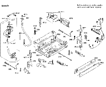 Base Diagram and Parts List for SHV9PT53UC B3 Bosch Dishwasher