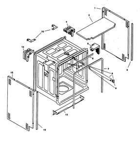 Tank Assy Diagram and Parts List for SHU5306UC 11 Bosch Dishwasher