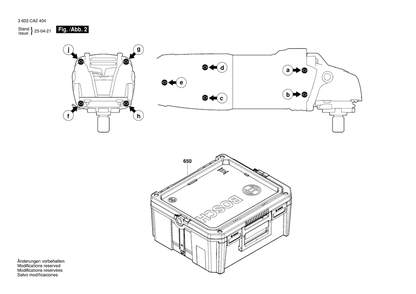 Diagram 2 Diagram and Parts List for PWS700-125 3 603 CA2 407 Bosch Angle Grinder