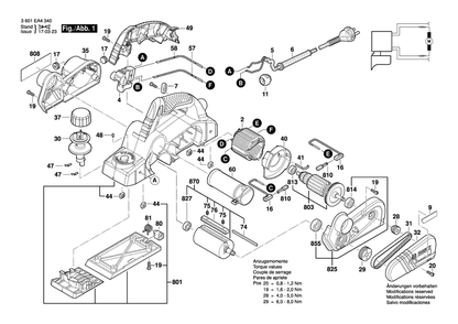 Part Location Diagram of 2609101439 Bosch Tool BELT COVER