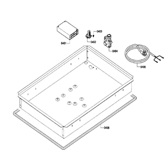 Base Diagram and Parts List for NGM3054UC 02 Bosch Cooktop