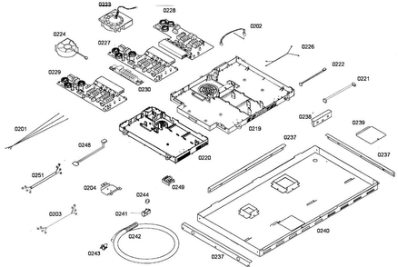 Cabinet Assy Diagram and Parts List for CIS365GB 02 Thermador Cooktop