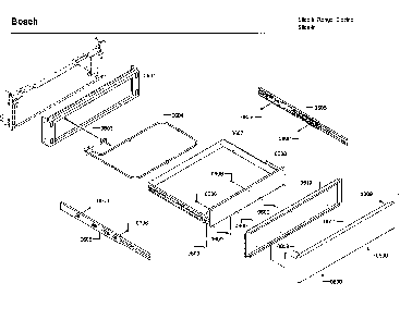 Drawer Diagram and Parts List for HIIP054U 06 Bosch Range