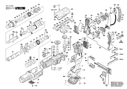 Part Location Diagram of 1607000DN5 Bosch Tool ELECTRONIC MODULE