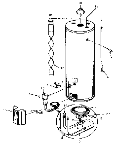 Part Location Diagram of 0291319 Maytag Water heater owner's manual