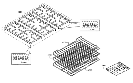 Rack Diagram and Parts List for HGI8054UC 01 Bosch Range