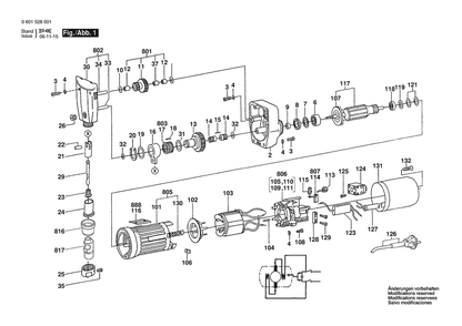 Section 1 Diagram and Parts List for 0601528045  Bosch Nibbler & Shears