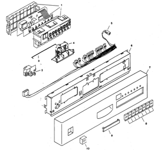 Fascia Panel Diagram and Parts List for SHU6805UC 06 Bosch Dishwasher