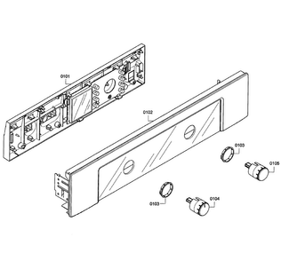 Control Panel Diagram and Parts List for HBN5450UC 05 Bosch Wall Oven