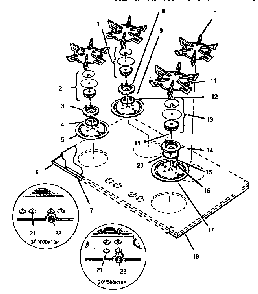 Gg36wc02 And Gg30wc02 Diagram and Parts List for GG30WC02  Thermador Cooktop