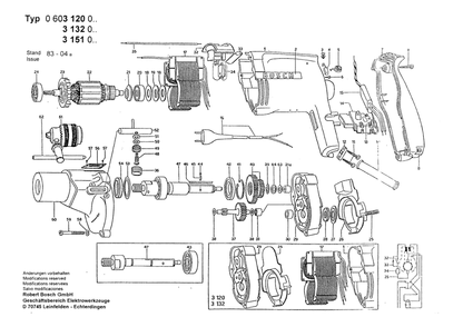 Diagram Diagram and Parts List for M41S 0 603 151 060 Bosch Cordless Drill