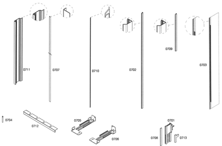 Trim Diagram and Parts List for T36IT71NNP 22 Thermador Refrigerator