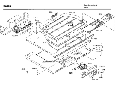 Pcb Assembly Diagram and Parts List for HBLP651LUC 03 Bosch Wall Oven