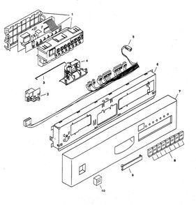 Fascia Panel Diagram and Parts List for SHU6805UC 12 Bosch Dishwasher