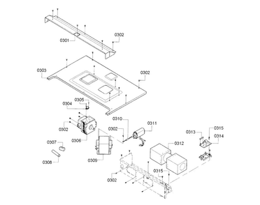Magnetron Diagram and Parts List for HMC80251UC 01 Bosch Microwave