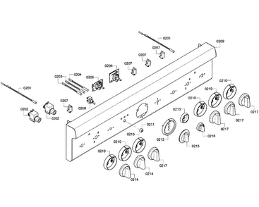 Control Panel Diagram and Parts List for PRD366GHC 06 Thermador Range
