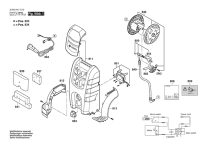Part Location Diagram of F016F05104 Bosch Tool HANDLE