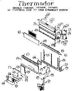 Section 2 Diagram and Parts List for CVS30RB  Thermador Range Hood