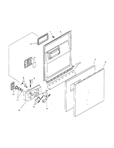 Door Diagram and Parts List for SHU3326UC 12 Bosch Dishwasher