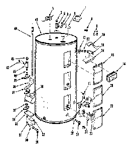 Replacement Parts Diagram and Parts List for 153311190  Kenmore Water Heater
