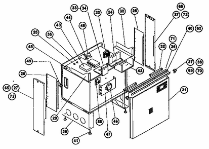 (slide-in) Main Body Diagram and Parts List for RDSS30Q  Thermador Range