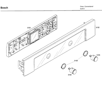 Control Panel Diagram and Parts List for HBL5720UC 01 Bosch Microwave