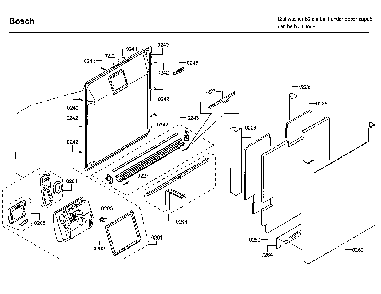 Door Diagram and Parts List for SHE878WD5N 01 Bosch Dishwasher