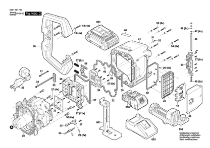 Part Location Diagram of 1619PB4639 Bosch Tool LABEL