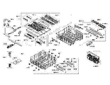 Racks/spray arm Diagram and Parts List for SHP865WF2N 01 Bosch Dishwasher