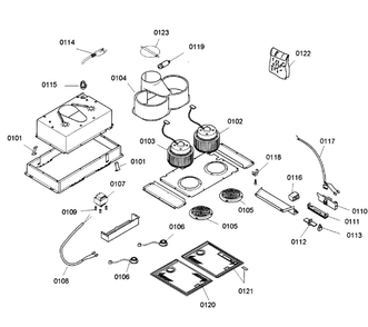 Range Hood Diagram and Parts List for VCI29CS 01 Thermador Bath & Ventilation Fan